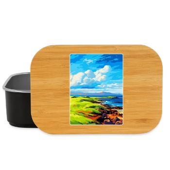 Isle Of Muck Scotland Uk Travel Poster Souvenir - Lunch Box - black - Front