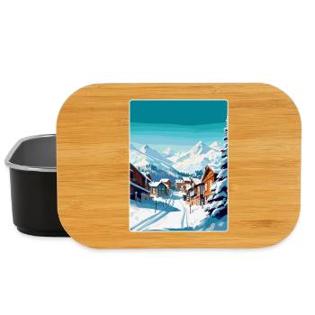 Val Thorens Frankreich Vintage Reiseplakat Souvenir - Lunch Box - Schwarz - Vorne
