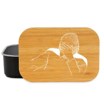 Facepalming Eagle (white design for dark apparel) - Lunch Box - Schwarz - Vorne