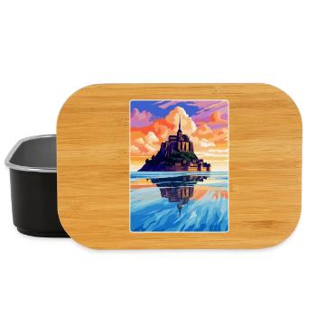 Mont Saint Michel Frankreich Vintage Reiseposter WPA - Lunch Box - Schwarz - Vorne
