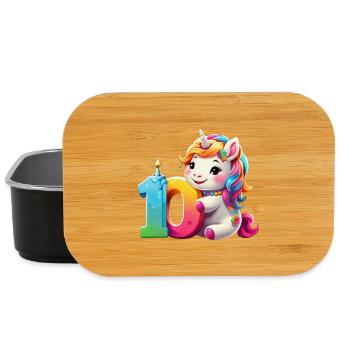 NUMMER 10 JAHRE EINHORN 10. GEBURTSTAG - Lunch Box - Schwarz - Vorne