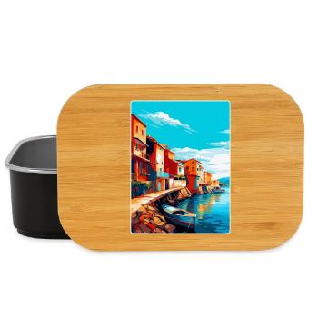 Costa Nova Portugal Vintage Reiseplakat Souvenir - Lunch Box - Schwarz - Vorne