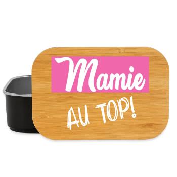 MAMIE. GRAND-MERE. FÊTE DES MÈRES. BONNE FÊTE - Boîte à goûter - noir - Devant