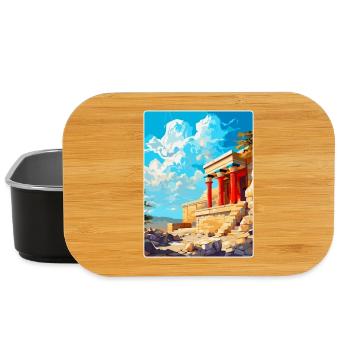 Knossos Palast Griechenland Vintage Reiseplakat WPA - Lunch Box - Schwarz - Vorne