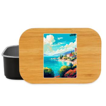 Vis Island Croatia Vintage Travel Poster Souvenir - Lunch Box - black - Front