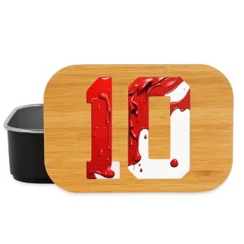 NON. 10 NUMÉRO 10 ROUGE BLANC 10E ANNIVERSAIRE - Boîte à goûter - noir - Devant