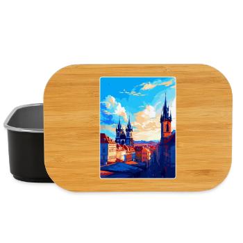 Prague Czech Republic Vintage Travel Poster WPA - Lunch Box - black - Front