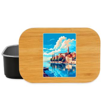 Novigrad Kroatien Vintage Reise Poster Souvenir - Lunch Box - Schwarz - Vorne