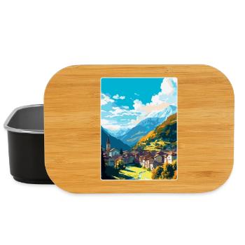 Sion Switzerland Vintage Travel Poster Souvenir - Lunch Box - black - Front
