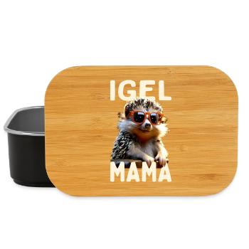 Igel Mama Mom Igelfrau Muttertag Igelmama Igel Mum - Lunch Box - Schwarz - Vorne