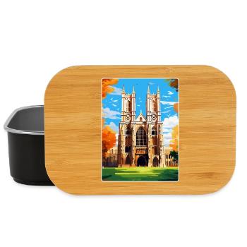 Westminster Abbey London England Uk Travel Poster - Lunch Box - black - Front