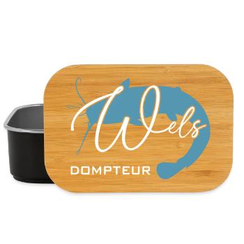 Welsdompteur Welsflüsterer Welsangler - Lunch Box - Schwarz - Vorne
