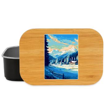 Kitzbuhel Austria Vintage Travel Poster Souvenir - Lunch Box - black - Front