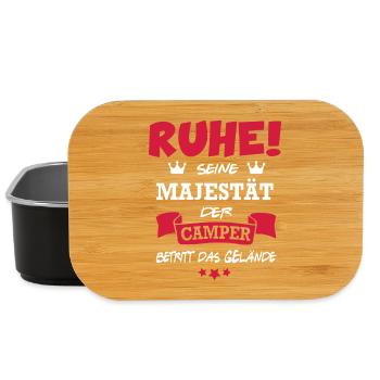 Camper König Campingplatz Campinggelände - Lunch Box - Schwarz - Vorne