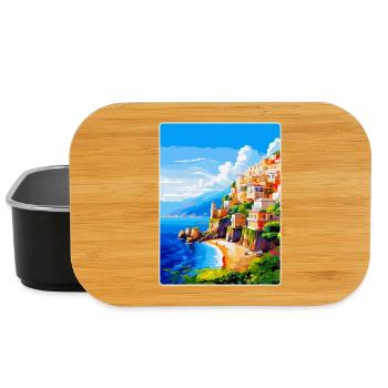 Amalfi Italy Vintage Travel Poster WPA Souvenir - Lunch Box - black - Front