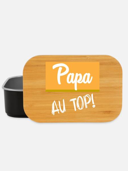 PAPA. FÊTE DES PÈRES. BONNE FÊTE PAPA. BONNE FÊTE. - Boîte à goûter - noir