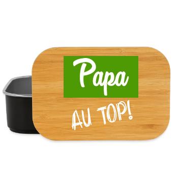 BONNE FÊTE PAPA. PAPA. FÊTE DES PÈRES. PÈRE - Boîte à goûter - noir - Devant