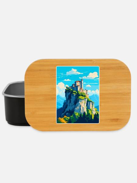 San Marino Vintage Voyage Poster Souvenir - Boîte à goûter - noir