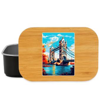 Tower Bridge England Uk Reise Poster Souvenir WPA - Lunch Box - Schwarz - Vorne