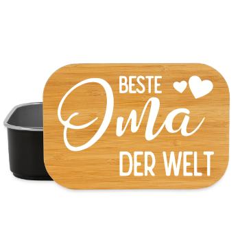 Beste Oma der Welt - Lunch Box - Schwarz - Vorne
