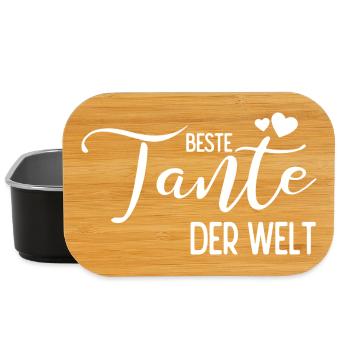 Beste Tante der Welt - Lunch Box - Schwarz - Vorne