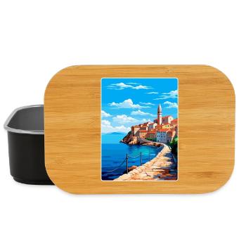 Piran Slovenia Vintage Travel Poster Souvenir WPA - Lunch Box - black - Front