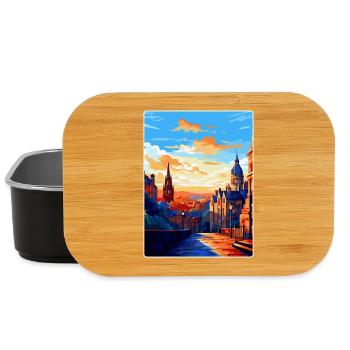 Edinburgh Schottland Großbritannien Reiseposter Souvenir WPA - Lunch Box - Schwarz - Vorne