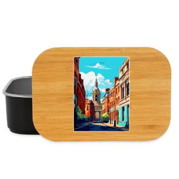 Leeds England Uk Vintage Travel Poster Souvenir - Lunch Box - black - Front