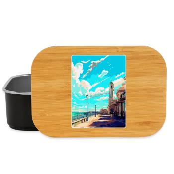 Brighton Angleterre Royaume-Uni Affiche de voyage vintage souvenir - Boîte à goûter - noir - Devant