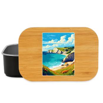 Lulworth Cove, England, Vereinigtes Königreich, Reiseposter, Souvenir - Lunch Box - Schwarz - Vorne