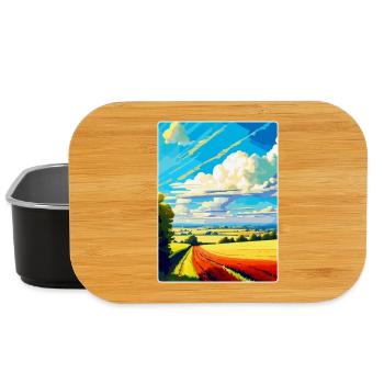 Lincolnshire Wolds Vintage Travel Poster Souvenir - Lunch Box - black - Front