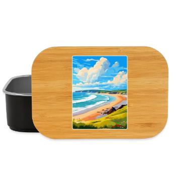 Woolacombe Devon Vintage Reiseposter Souvenir - Lunch Box - Schwarz - Vorne