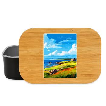 Isle Of Shapinsay Scotland Uk Travel Poster WPA - Lunch Box - black - Front