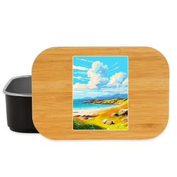 Isle Of Barra Scotland Uk Vintage Travel Poster - Lunch Box - black - Front