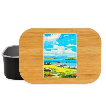 Isle Of Gigha Scotland Uk Vintage Travel Poster - Lunch Box - black - Front