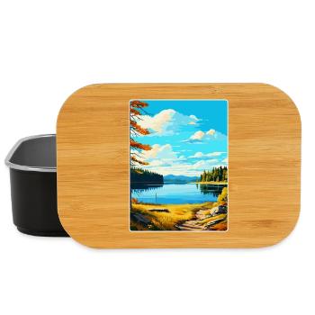 Kielder Water Forest Park England Uk Travel Poster - Lunch Box - black - Front