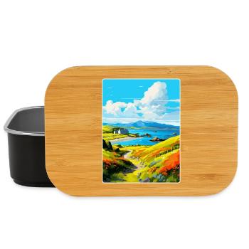 Isle Of Kerrera Scotland Uk Vintage Travel Poster - Lunch Box - black - Front