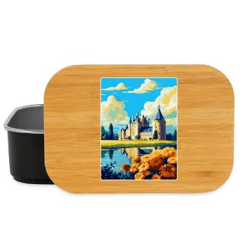 Vallée de la Loire France Affiche de voyage vintage souvenir - Boîte à goûter - noir - Devant