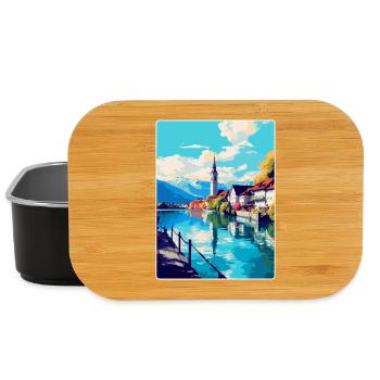 Thun Schweiz Vintage Reiseplakat Souvenir - Lunch Box - Schwarz - Vorne