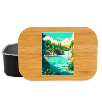 Krka Nationalpark Kroatien Vintage Reiseplakat - Lunch Box - Schwarz - Vorne