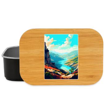Geres Nationalpark Portugal Vintage Reiseplakat - Lunch Box - Schwarz - Vorne