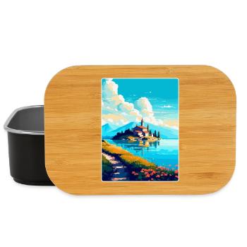 Visovac Kroatien Vintage Reiseplakat Souvenir WPA - Lunch Box - Schwarz - Vorne