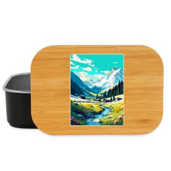 Arosa Suisse Affiche de voyage vintage souvenir - Boîte à goûter - noir - Devant