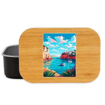 Minorque Espagne Affiche de voyage vintage WPA Souvenir - Boîte à goûter - noir - Devant