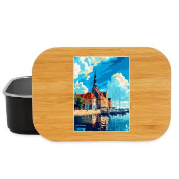 Rostock Allemagne Affiche de voyage vintage Souvenir WPA - Boîte à goûter - noir - Devant