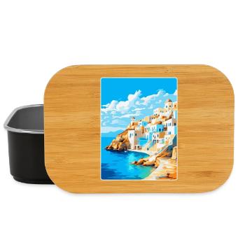 Karpathos Grèce Affiche de voyage vintage souvenir - Boîte à goûter - noir - Devant