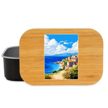 Chalkidiki Griechenland Vintage Reiseplakat Souvenir - Lunch Box - Schwarz - Vorne