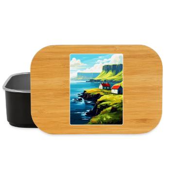 Färöer Insel Dänemark Vintage Reise Poster WPA Kunst - Lunch Box - Schwarz - Vorne
