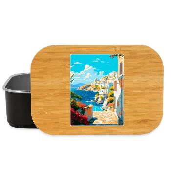 Milos Grèce Vintage Affiche de voyage WPA Souvenir - Boîte à goûter - noir - Devant