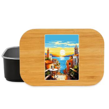 Malaga Espagne Affiche de voyage vintage WPA Souvenir - Boîte à goûter - noir - Devant